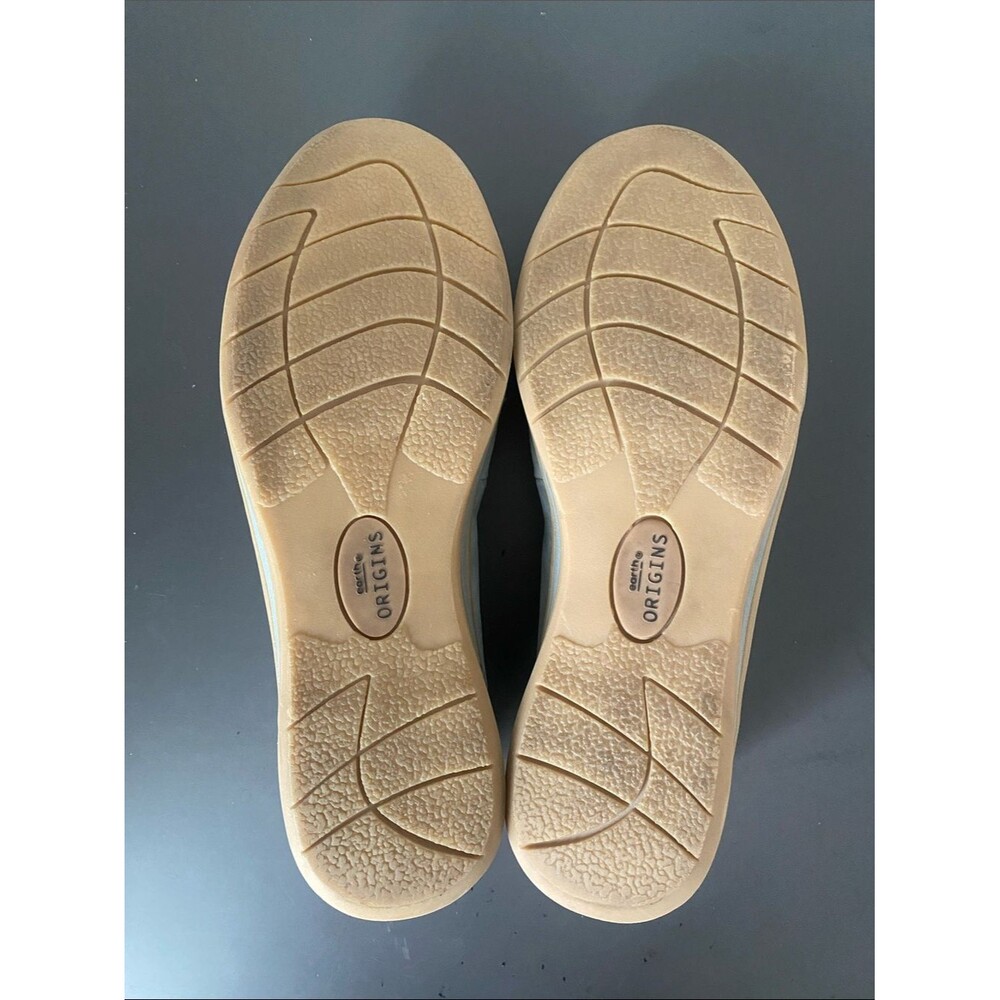 NEW Earth Origins Steel Blue Embroidered Nubuck Slip-Ons Bailey Flats Shoes Sz 9 - Picture 8 of 14